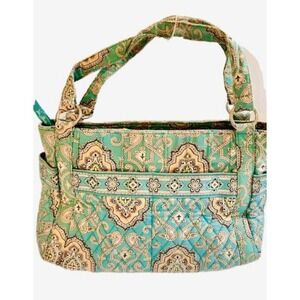 Vera Bradley Purse weekender Bag Turquoise Pockets Large